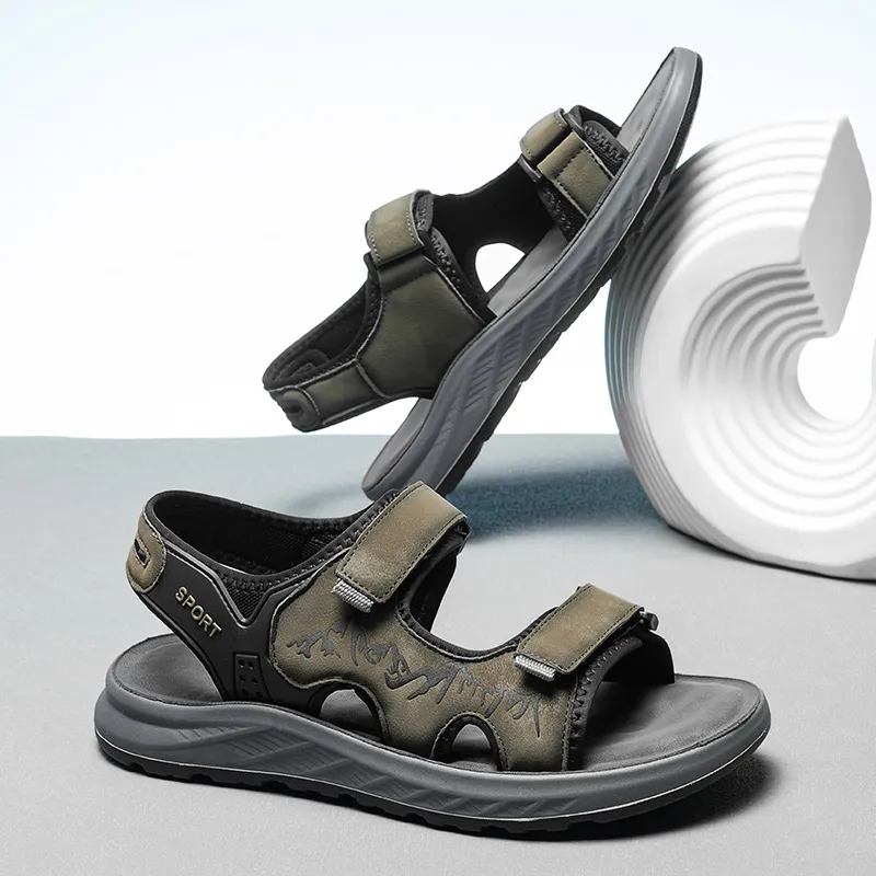 GESENLANG Beach Sandals Men Sand/Gray-10