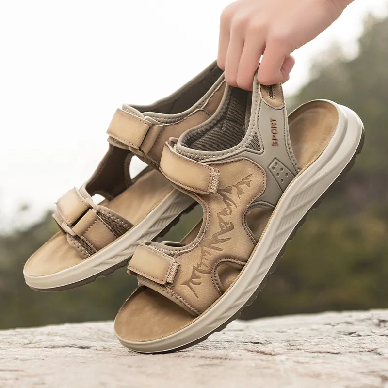 GESENLANG Beach Sandals Men Sand/Gray-3