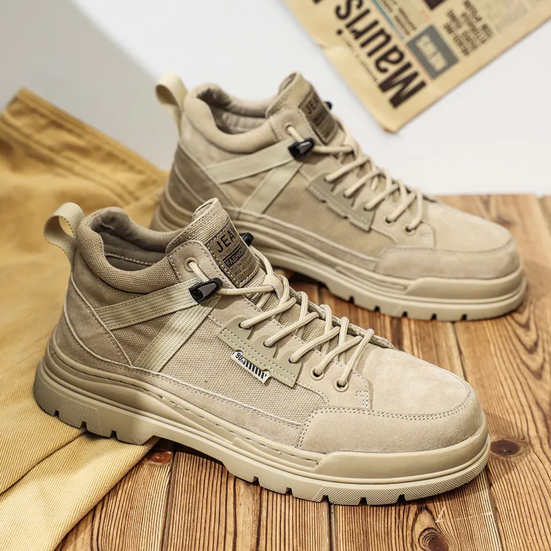 GESENLANG Abrasion Resistant Cushioning Slip Resistant Mid Top Casual Shoes Men's-10