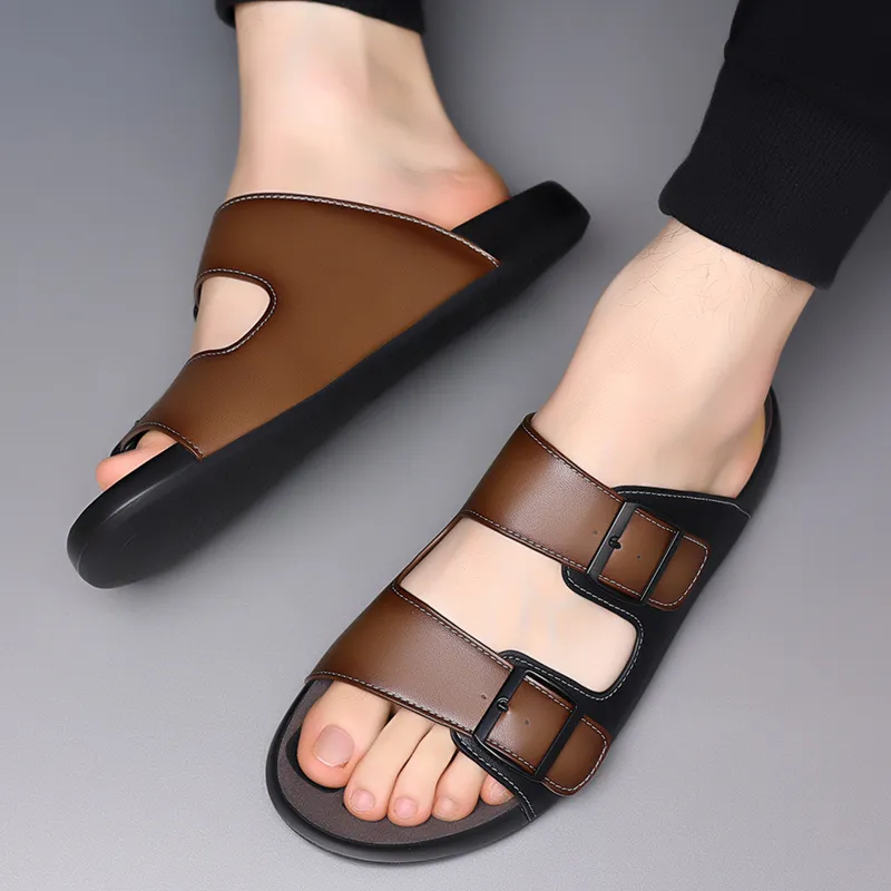 GESENLANG Slip Resistant Abrasion Resistant Cushioning Slide Slippers Men's-3