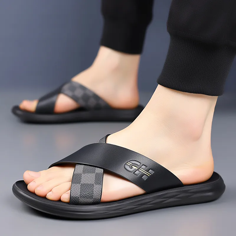 GESENLANG Slip Resistant Odor Resistant Abrasion Resistant Slide Slippers Men's-6