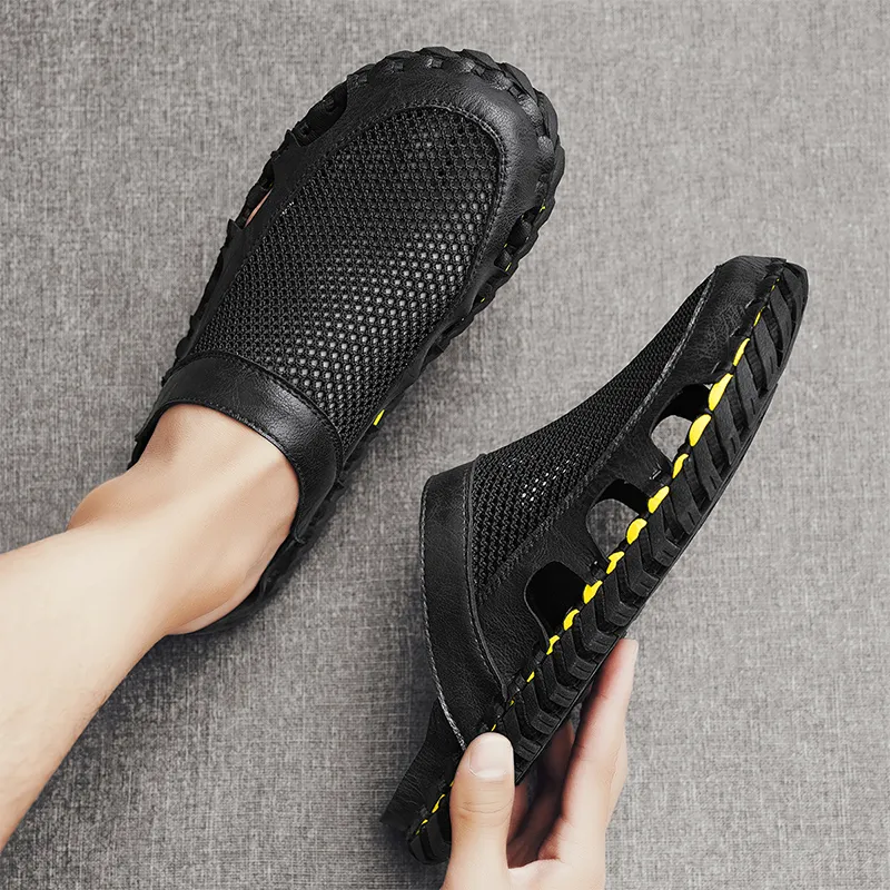 GESENLANG Slip Resistant Abrasion Resistant Closed Toe Slippers Men's-12