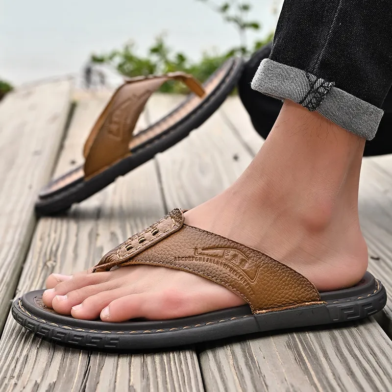 GESENLANG Abrasion Resistant Slip Resistant Flip Flops Men's-2
