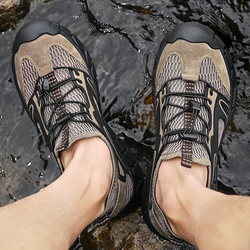 GESENLANG Slip Resistant, Waterproof, And Breathable River Trekking Shoes Men's-12
