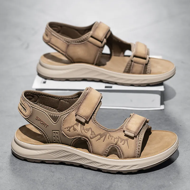 GESENLANG Beach Sandals Men Sand/Gray-1