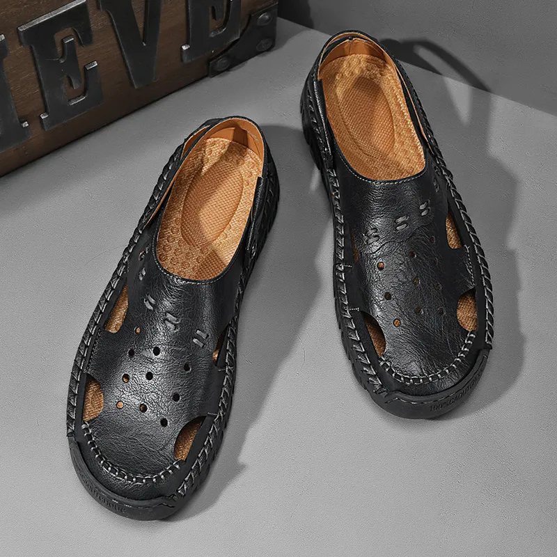 GESENLANG Slip Resistant Abrasion Resistant Closed Toe Slippers Men's-11