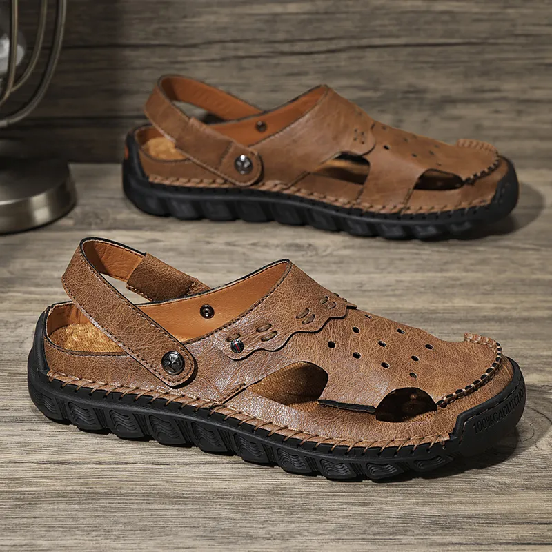GESENLANG Slip Resistant Abrasion Resistant Closed Toe Slippers Men's-6