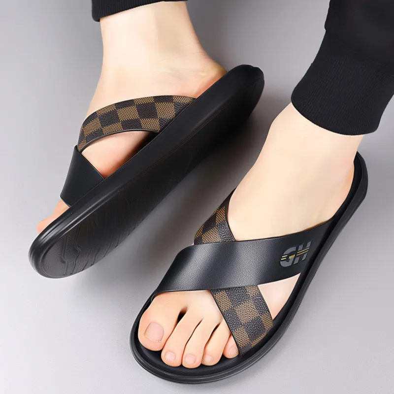GESENLANG Slip Resistant Odor Resistant Abrasion Resistant Slide Slippers Men's-3