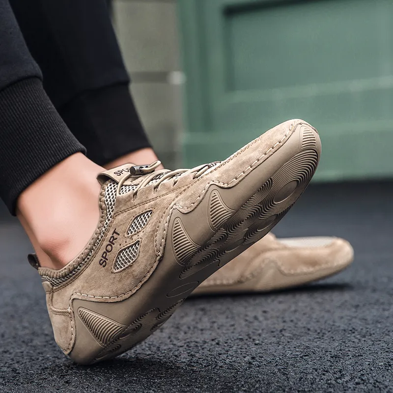 GESENLANG Breathable Cushioning Slip Resistant Low Top Casual Shoes Men's-3
