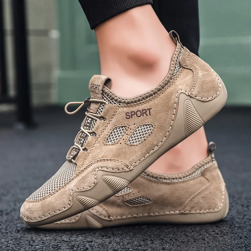 GESENLANG Breathable Cushioning Slip Resistant Low Top Casual Shoes Men's-2