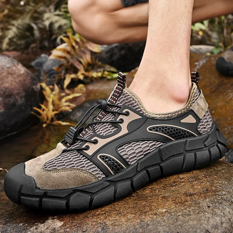 GESENLANG Slip Resistant, Waterproof, And Breathable River Trekking Shoes Men's-13