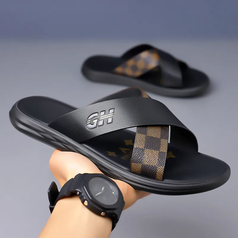 GESENLANG Slip Resistant Odor Resistant Abrasion Resistant Slide Slippers Men's-1