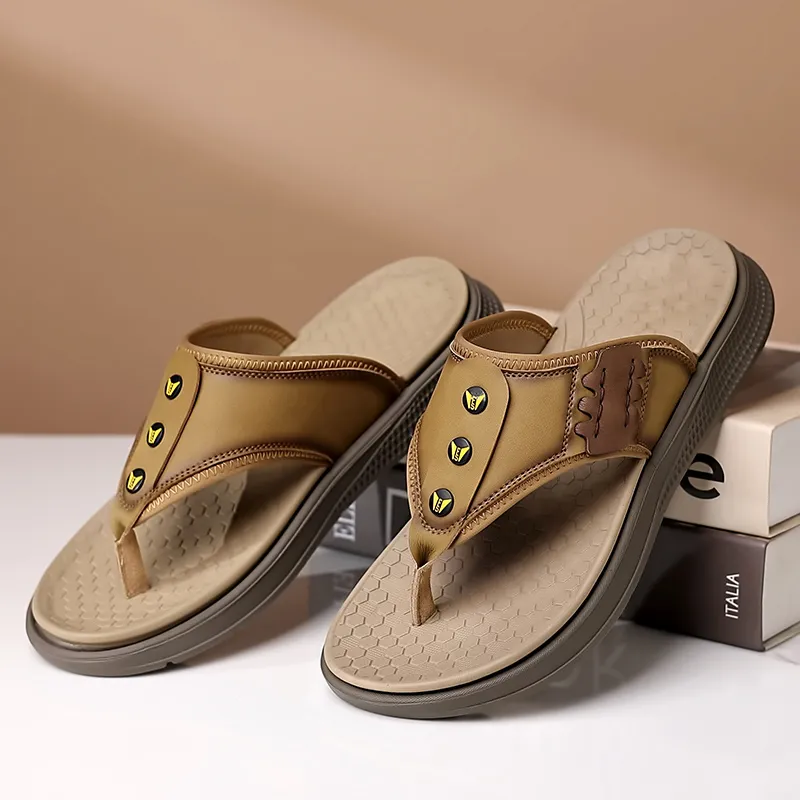 GESENLANG Abrasion Resistant Slip Resistant Flip Flops Men's-1