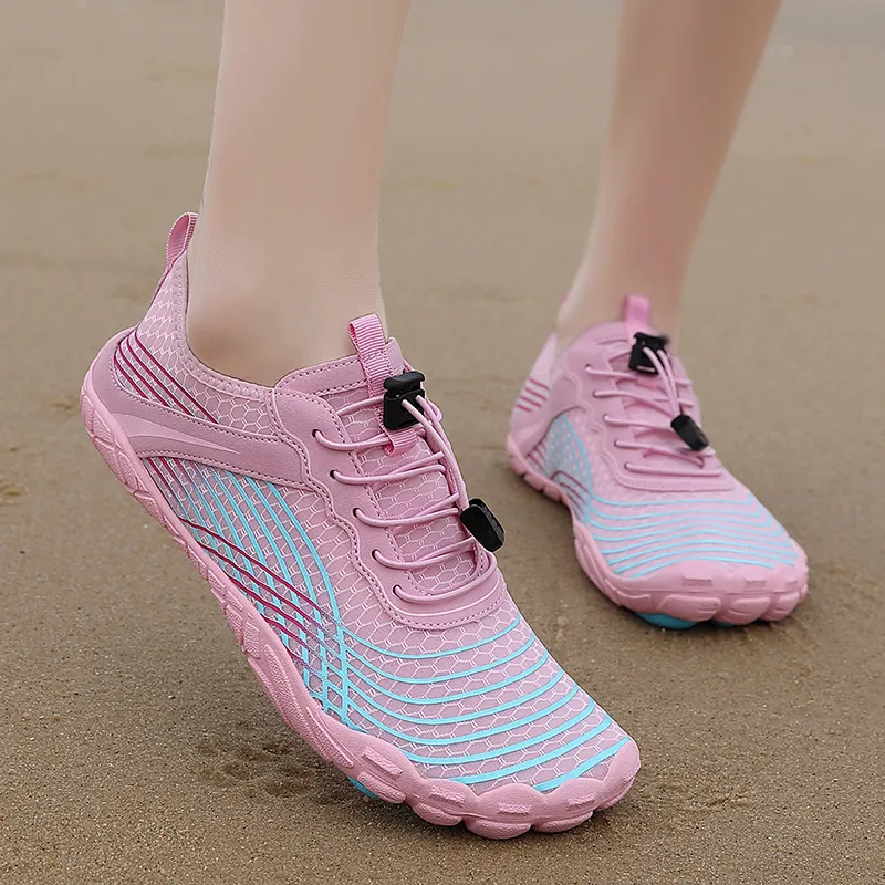 GESENLANG Slip Resistant, Breathable, Quick Dry River Trekking Shoes Women's Pink-8