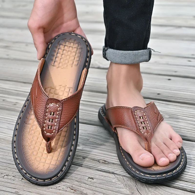 GESENLANG Abrasion Resistant Slip Resistant Flip Flops Men's-9