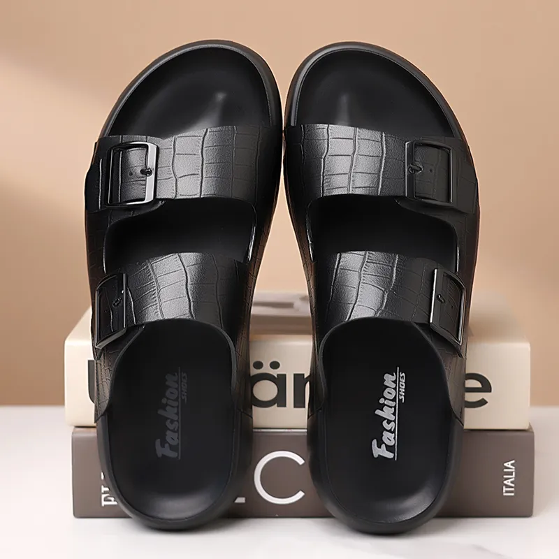 GESENLANG PU Polyurethane Slip Resistant Abrasion Resistant Slide Slippers Men's-1