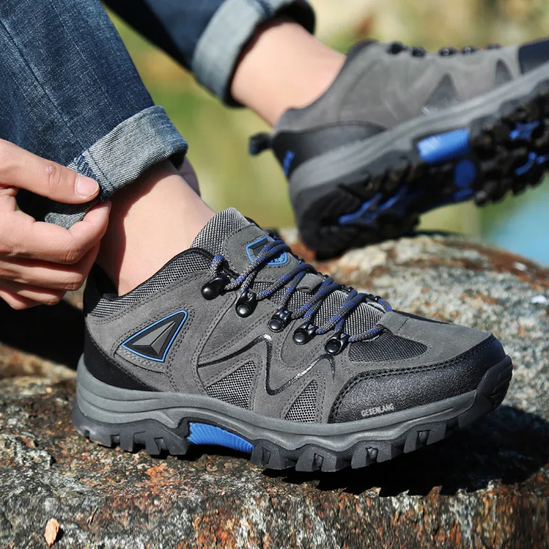 GESENLANG Low Top Outdoor Shoes Men's Gray-9