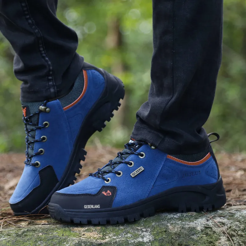GESENLANG Anti Slip And Wear Resistant Water Resistant Low Top Outdoor Shoes Men's-5