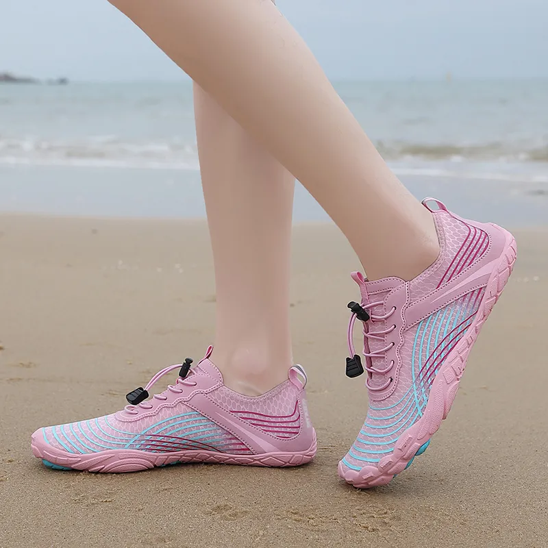 GESENLANG Slip Resistant, Breathable, Quick Dry River Trekking Shoes Women's Pink-9