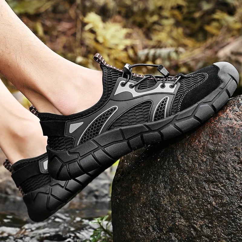 GESENLANG Slip Resistant, Waterproof, And Breathable River Trekking Shoes Men's-4