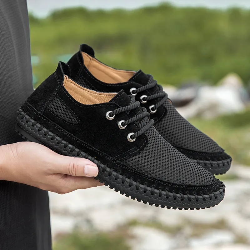 GESENLANG Anti Slip Wear Resistant Low Top Casual Shoes Men's-2