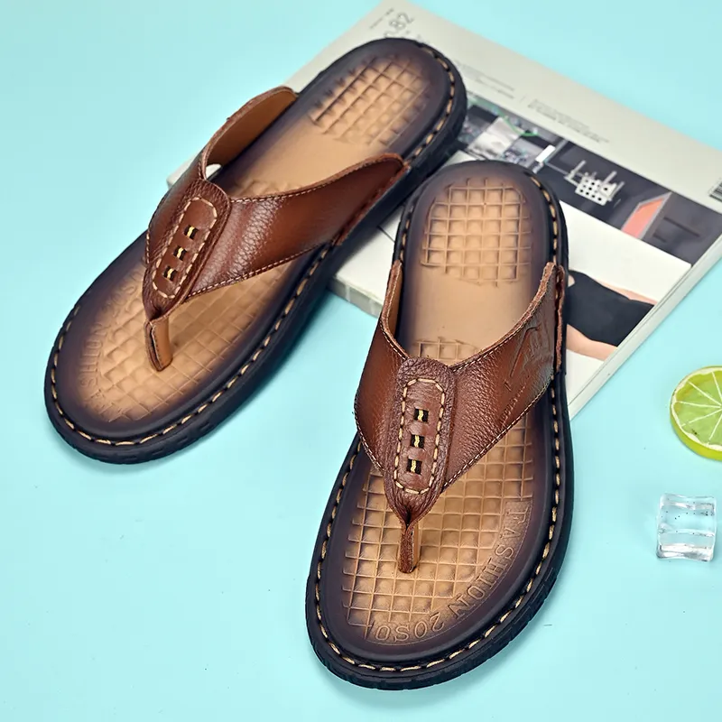 GESENLANG Abrasion Resistant Slip Resistant Flip Flops Men's-7