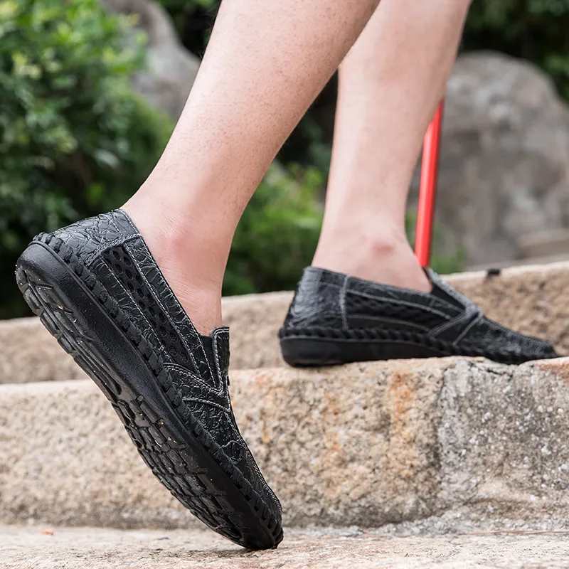 GESENLANG Slip Resistant And Breathable Low Top Casual Shoes Men's-4