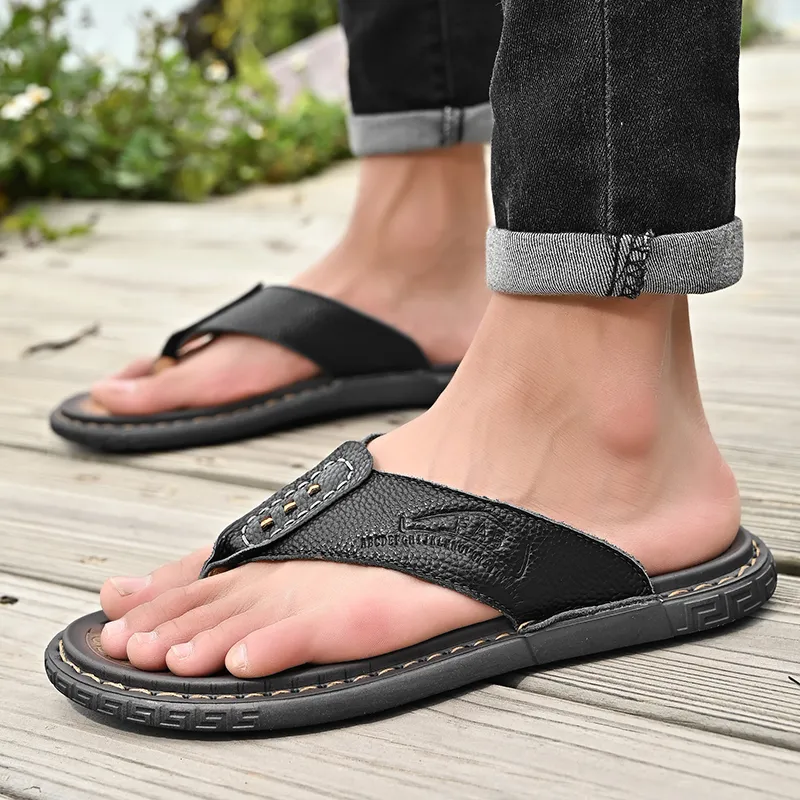 GESENLANG Abrasion Resistant Slip Resistant Flip Flops Men's-13