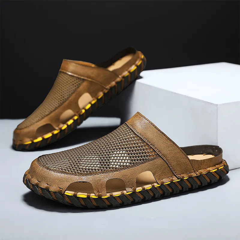 GESENLANG Slip Resistant Abrasion Resistant Closed Toe Slippers Men's-7