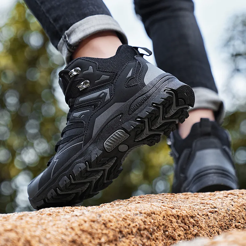 GESENLANG High Top Outdoor Shoes Men's Black-9