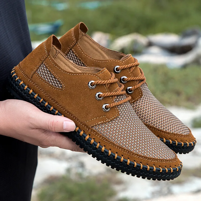 GESENLANG Anti Slip Wear Resistant Low Top Casual Shoes Men's-11