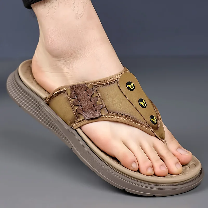 GESENLANG Abrasion Resistant Slip Resistant Flip Flops Men's-4