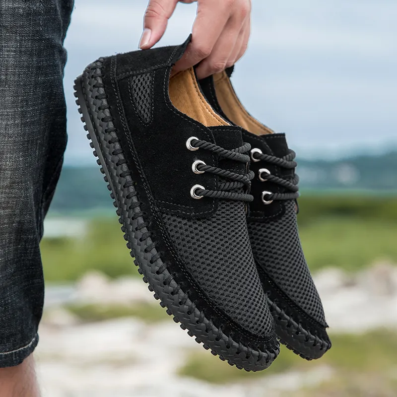 GESENLANG Anti Slip Wear Resistant Low Top Casual Shoes Men's-1