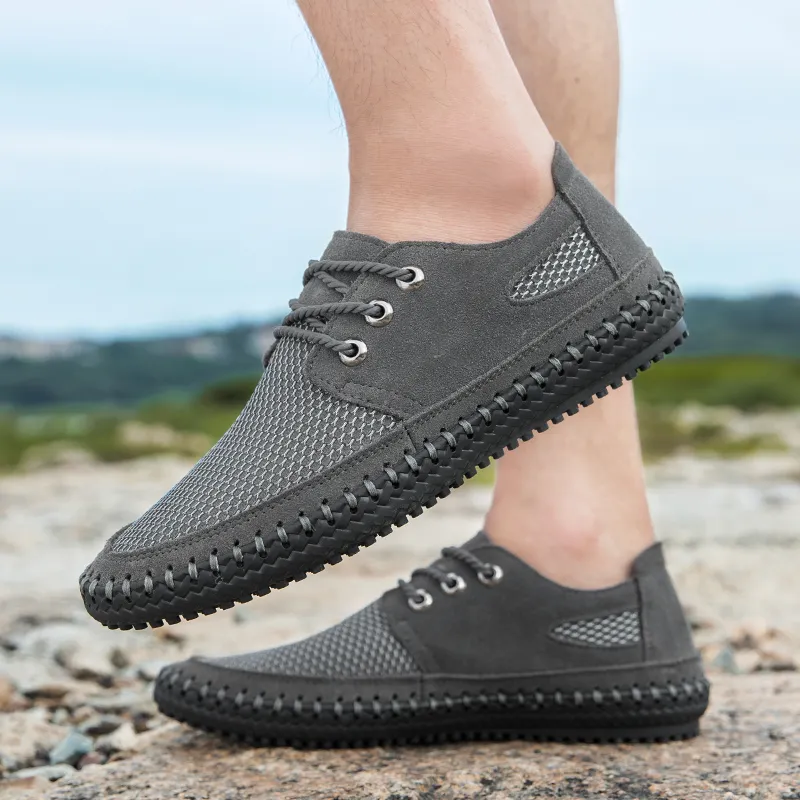 GESENLANG Anti Slip Wear Resistant Low Top Casual Shoes Men's-8