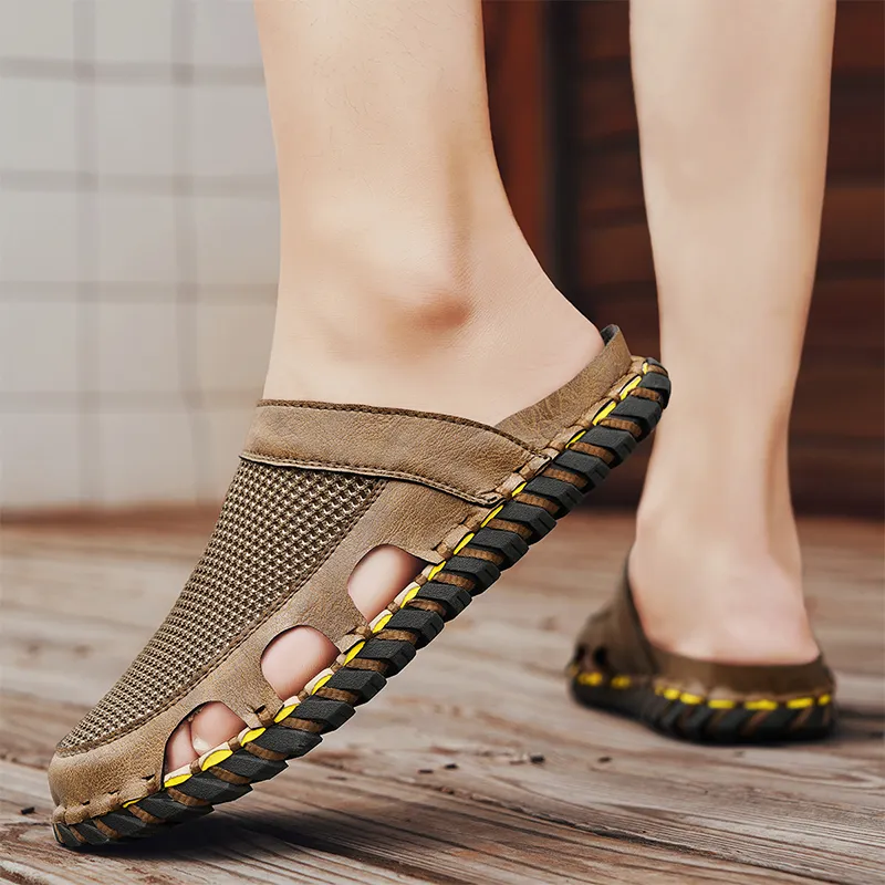 GESENLANG Slip Resistant Abrasion Resistant Closed Toe Slippers Men's-9