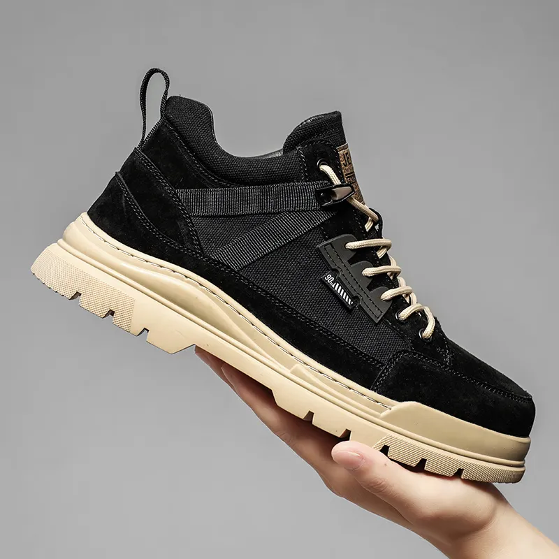 GESENLANG Abrasion Resistant Cushioning Slip Resistant Mid Top Casual Shoes Men's-3