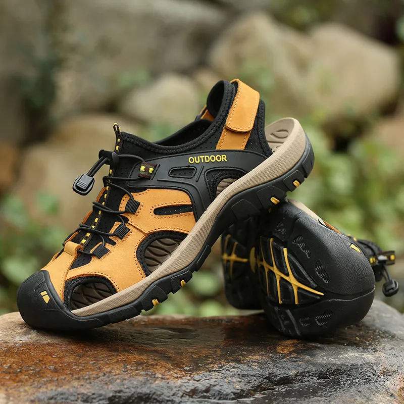 GESENLANG Slip Resistant Breathable Abrasion Resistant River Trekking Shoes Men's-14