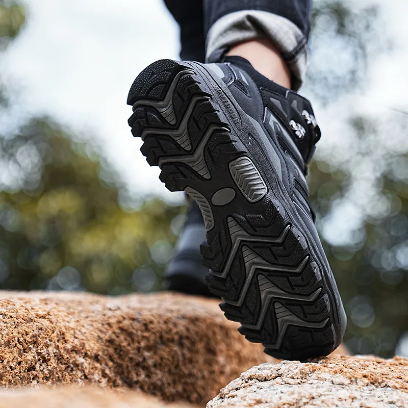 GESENLANG High Top Outdoor Shoes Men's Black-7