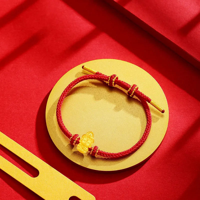 Lao Feng Xiang Gold Bracelet Women's-4