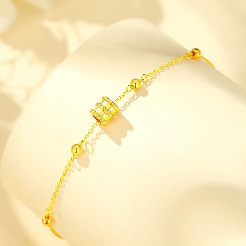 Lao Feng Xiang Gold Bracelet Women's-2
