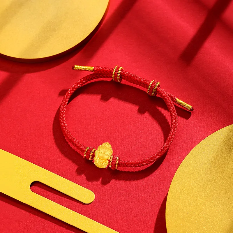 Lao Feng Xiang Gold Bracelet Women's-3
