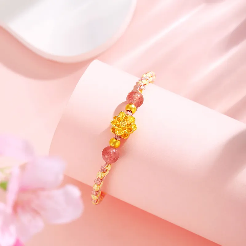 Lao Feng Xiang Gold Bracelet Women's-3