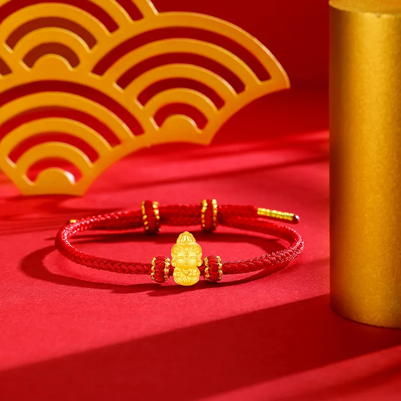 Lao Feng Xiang Gold Bracelet Women's-3
