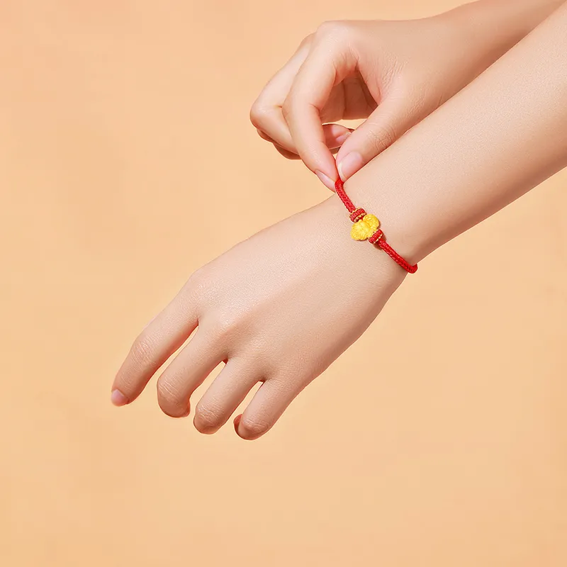 Lao Feng Xiang Gold Bracelet Women's-6