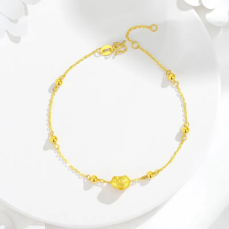 Lao Feng Xiang Gold Bracelet Women's-3