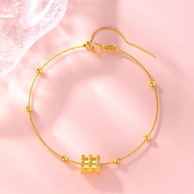 Lao Feng Xiang Gold Bracelet Women's-3