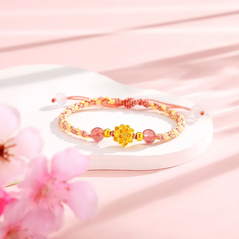 Lao Feng Xiang Gold Bracelet Women's-2