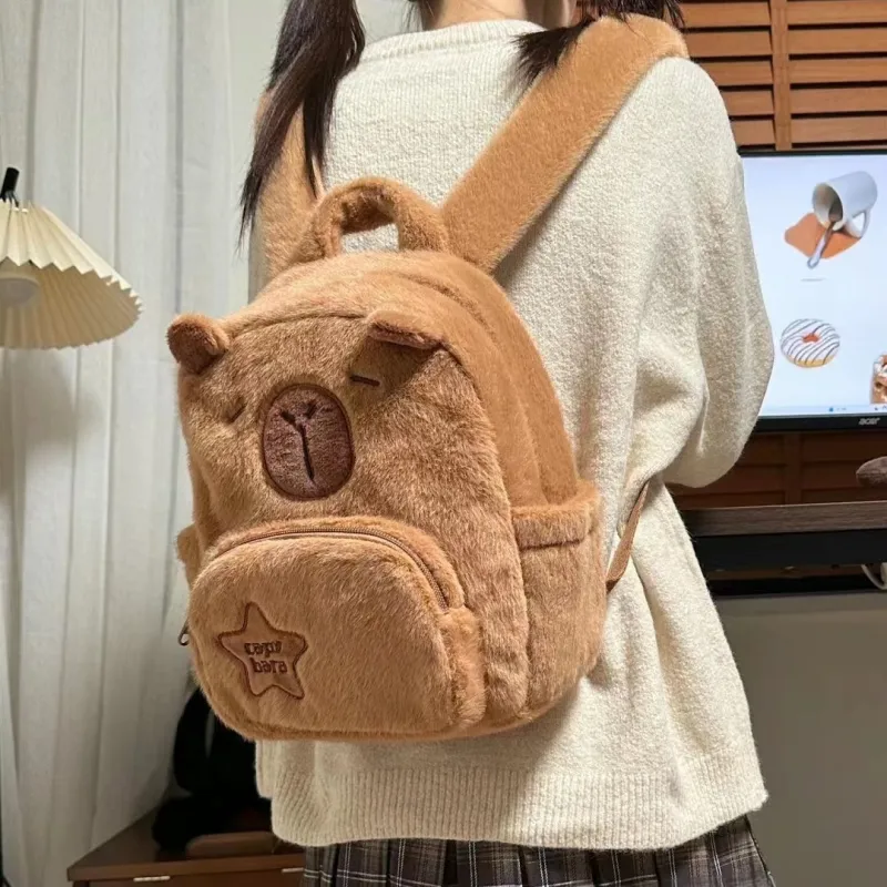 Ssweisiker Polyester Backpack Regular Women's Brown-3