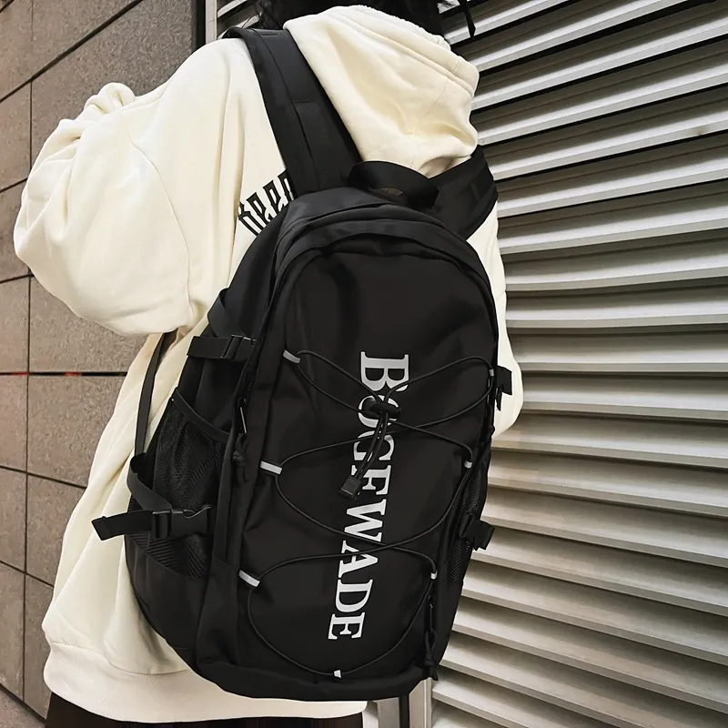 Ssweisiker Oxford Polyester Mesh Backpack Unisex-3