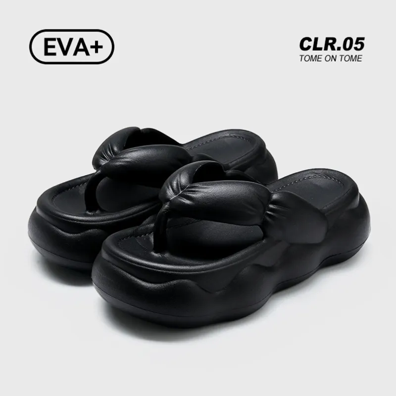 Womi Platform Flip Flops Home Use Squashy And Bouncy Feeling Slippers-5